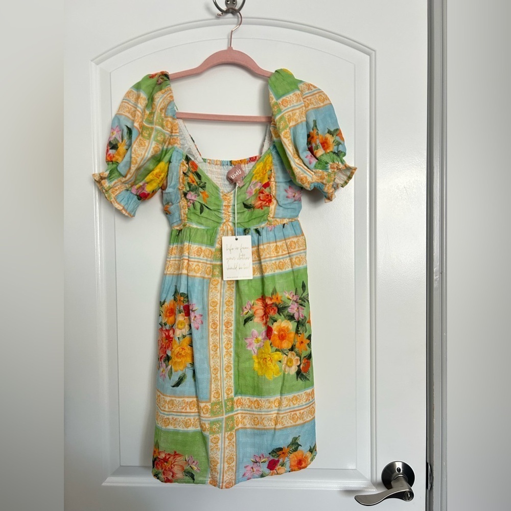 Show Me Your Mumu Annabelle French Mini Dress size S NWT chic cottagecore boho - Picture 6 of 15